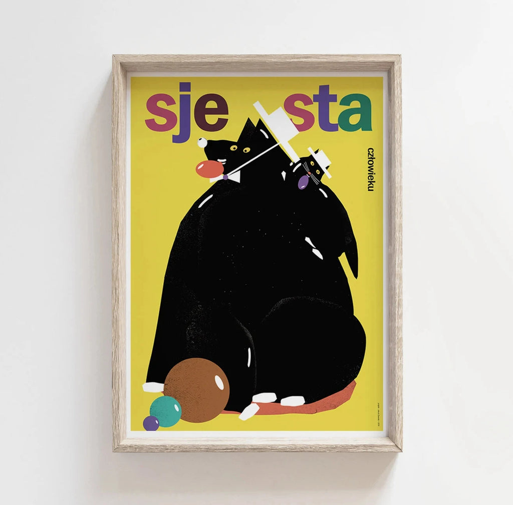 Modern Abstract & Funny Animal Canvas Wall Art Poster | Wovetsa