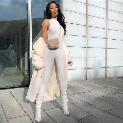 Sleeveless Slim Pencil Jumpsuit | Wovetsa