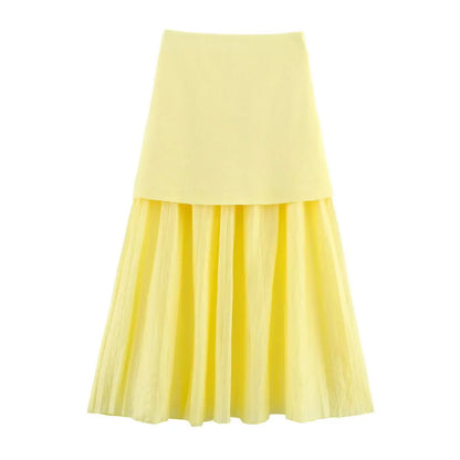 Women's Knit V-Neck Vest & Long Skirt Two Piece Set | Wovetsa