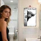 Funny Farmhouse Bathroom Wall Art Sign | Wovetsa