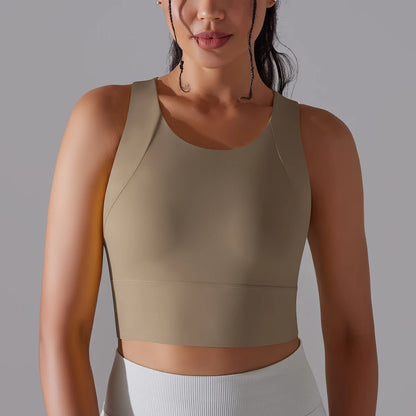 Nylon Sports Bra Crop Top | Wovetsa