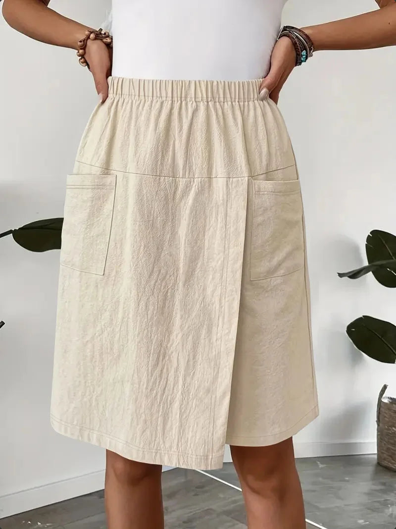 Wide-Leg Slit Culottes | Wovetsa