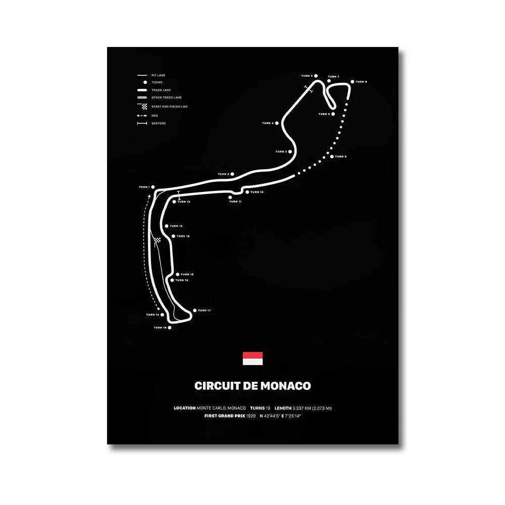 Formula 1 Racing Canvas Wall Art Print | Wovetsa
