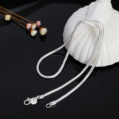 925 Silver Snake Chain Necklace (1mm / 2mm / 3mm) | Wovetsa