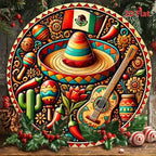 Mexican Round Metal Wall Art | Wovetsa