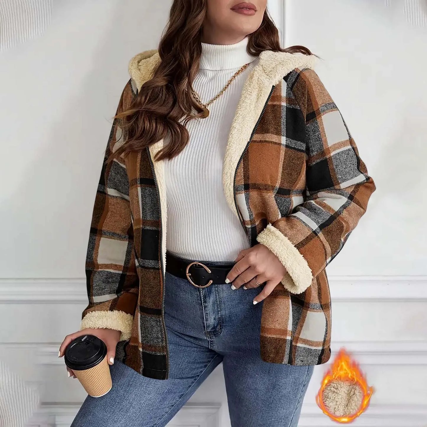 Plaid Hooded Zip Jacket | Wovetsa