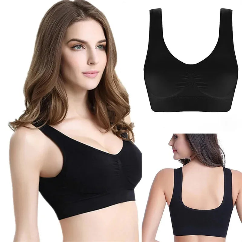 Seamless Wireless Sports Bra for Women — Breathable Crop Top | Wovetsa