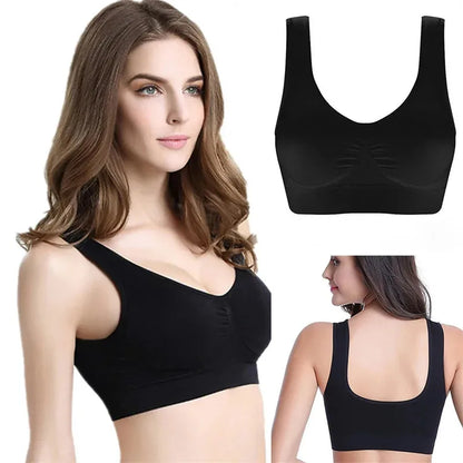 Seamless Wireless Sports Bra for Women — Breathable Crop Top | Wovetsa