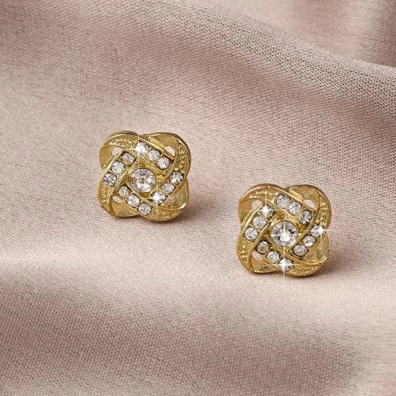 Zircon Stud Earrings | Wovetsa