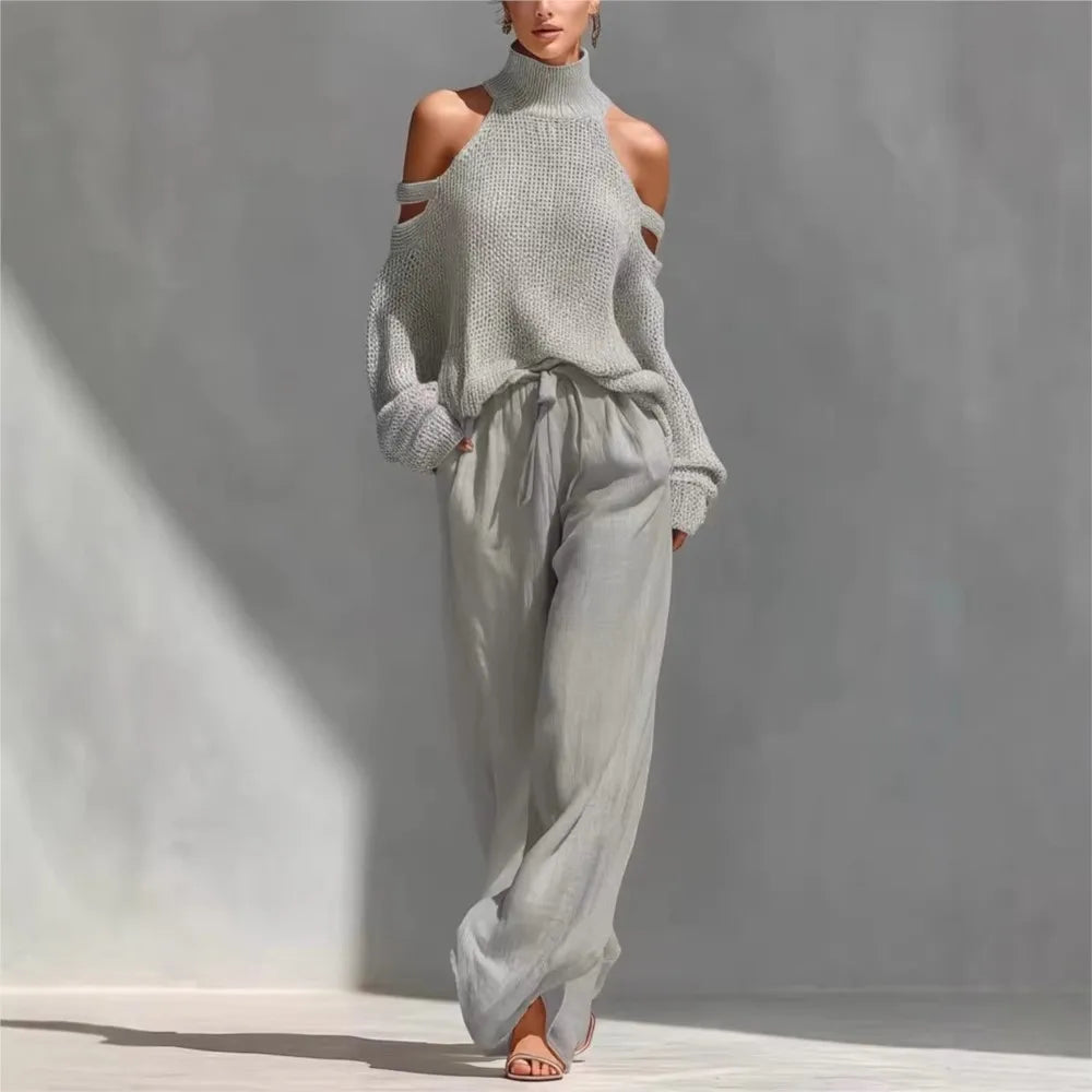 Knit Off-Shoulder Set | Wovetsa