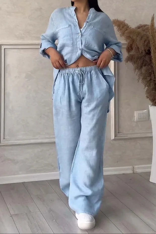 Women's Cotton Linen 2-Piece Set | Wovetsa