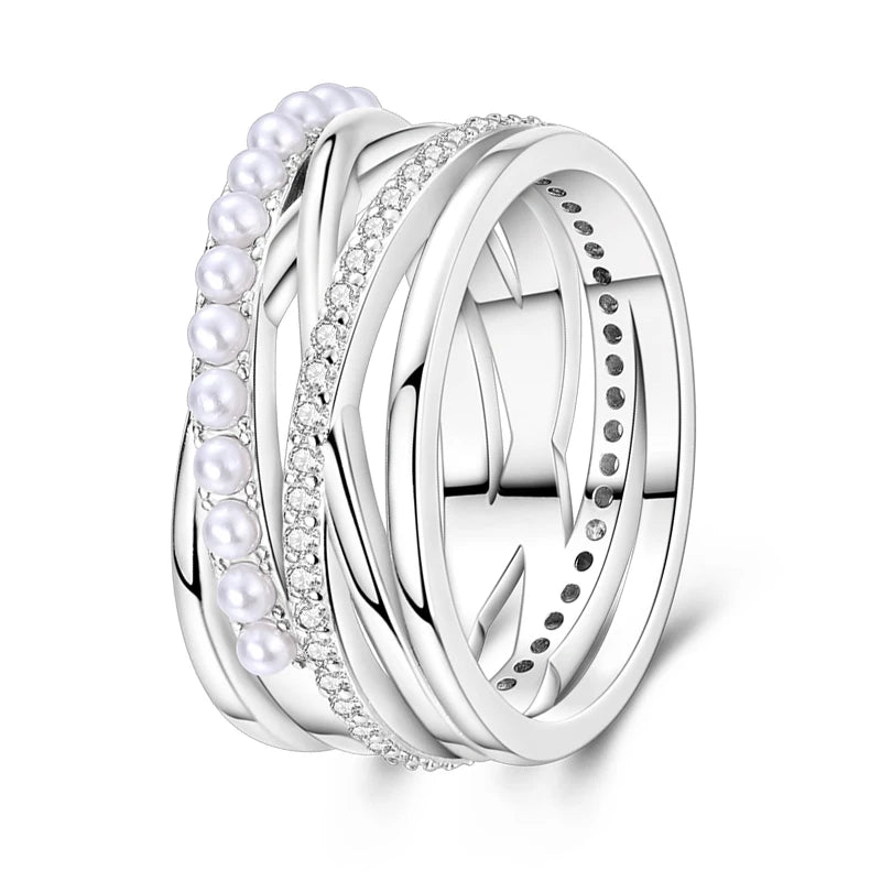 925 Silver Sparkling Zircon Star Ring | Wovetsa