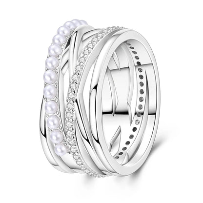 925 Silver Sparkling Zircon Star Ring | Wovetsa