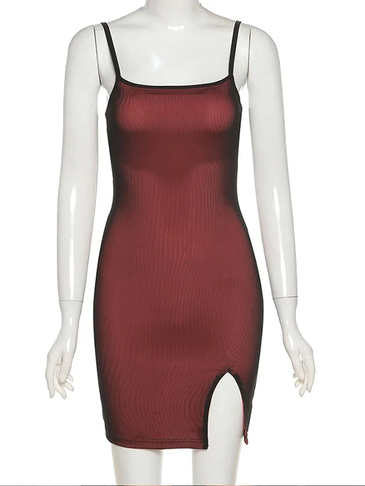 Women's Mesh Sleeveless Bodycon Mini Dress | Wovetsa