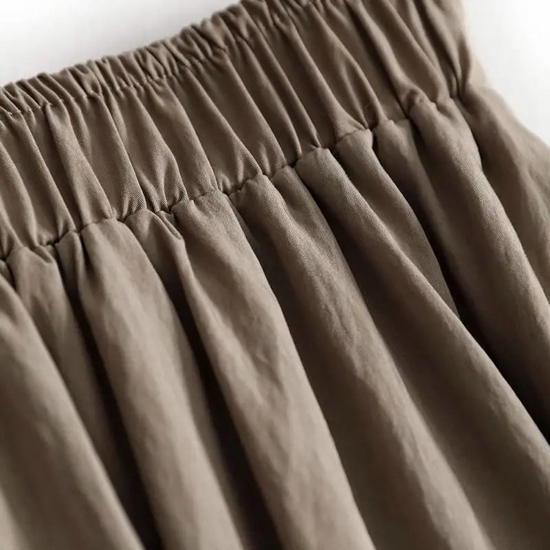 Solid Pleated Swing Midi Dress | Wovetsa