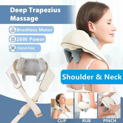 Wireless Neck & Shoulder Massager Shawl for Women — Deep Kneading Relief | Wovetsa