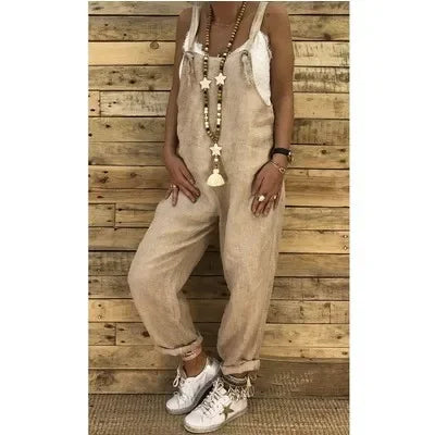 Suspender Loose Overall Jumpsuit | Wovetsa