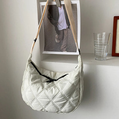 Diamond Check Cloud Shoulder Bag | Wovetsa
