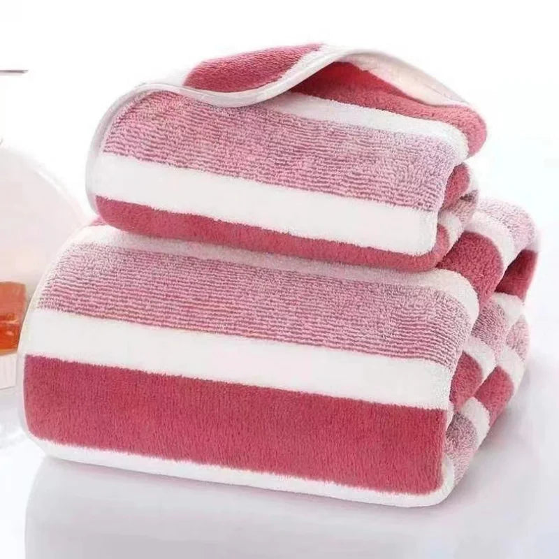 Thickened Coral Fleece Bath Towel Soft & Absorbent | Wovetsa
