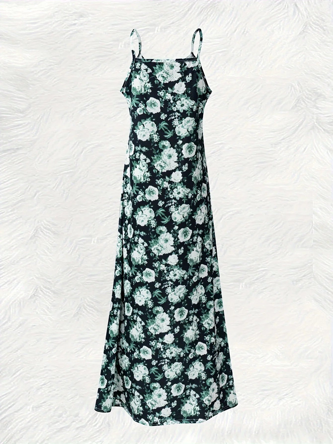 Floral Spaghetti Strap Maxi Dress | Wovetsa