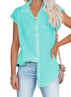 Loose Short Sleeve Casual Shirt | Wovetsa