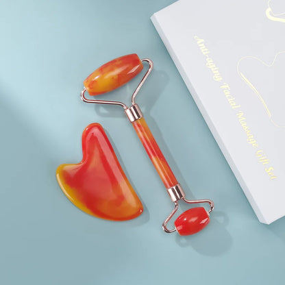 Gua Sha Board & Face Roller Set | Wovetsa