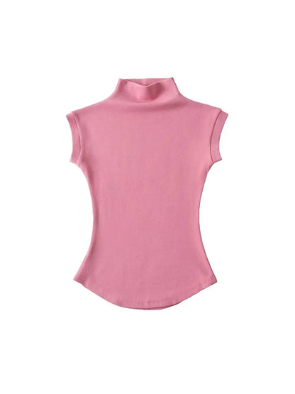 Sleeveless Turtleneck Top | Wovetsa