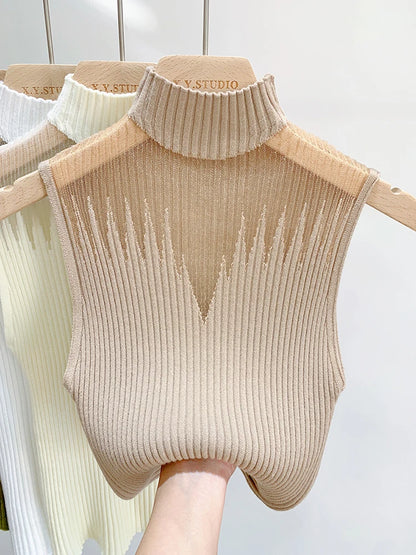 Y2K Mesh Knit Tank Top | Wovetsa