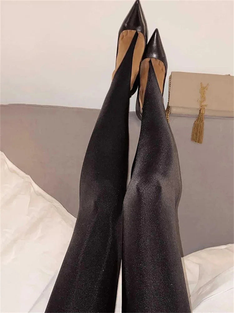 High-Waist Skinny Y2K Pants | Wovetsa