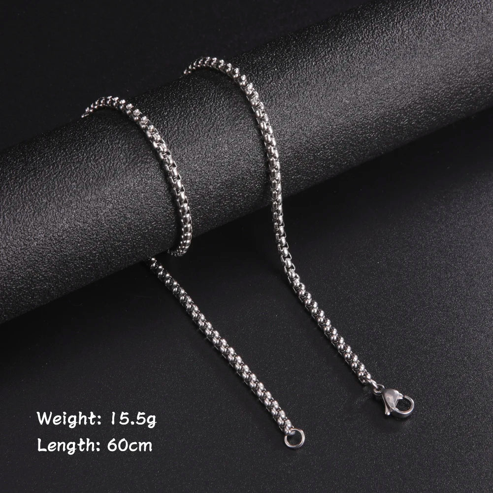60cm Stainless Steel Chain Necklace | Wovetsa