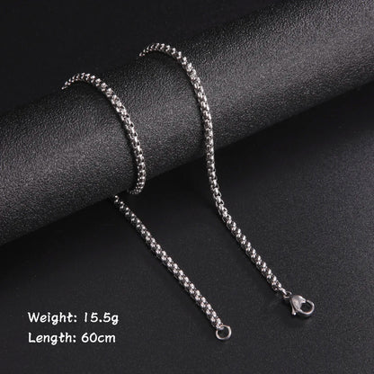 60cm Stainless Steel Chain Necklace | Wovetsa