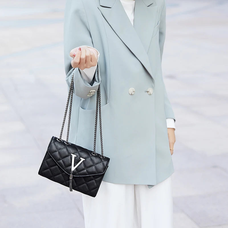 Quilted Plaid PU Flap Shoulder & Crossbody Bag | Wovetsa