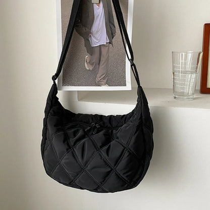 Diamond Check Cloud Shoulder Bag | Wovetsa