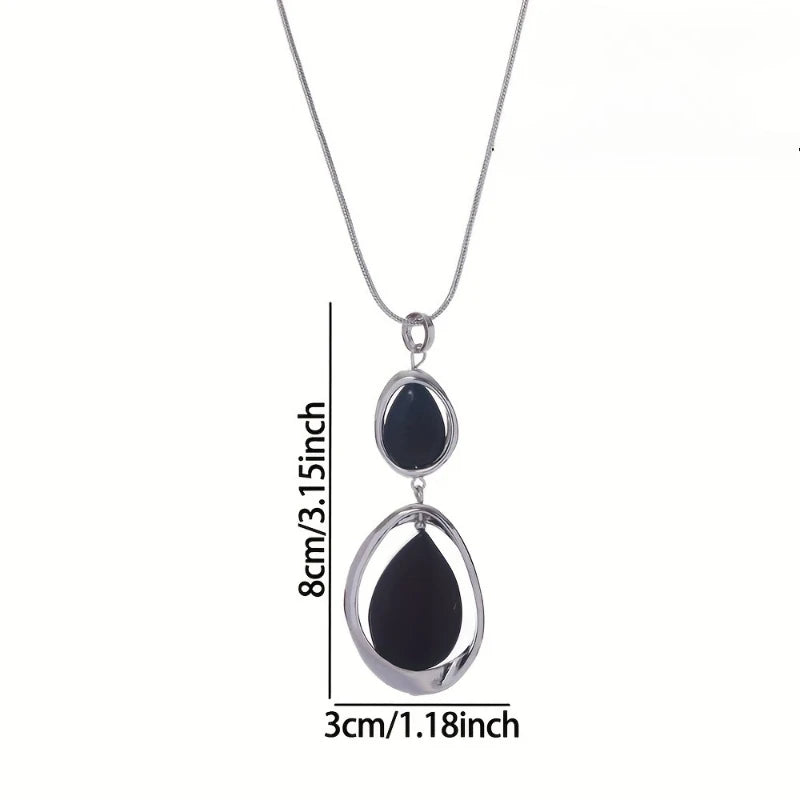 Vintage Punk Stone Pendant Necklace | Wovetsa