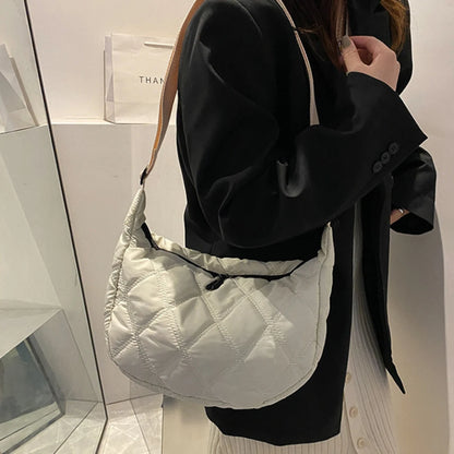 Diamond Check Cloud Shoulder Bag | Wovetsa