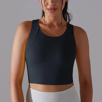 Nylon Sports Bra Crop Top | Wovetsa