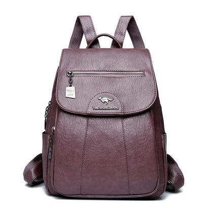 Vintage PU Leather Backpack | Wovetsa