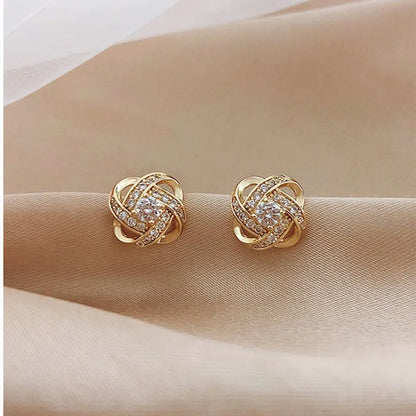 Zircon Stud Earrings | Wovetsa