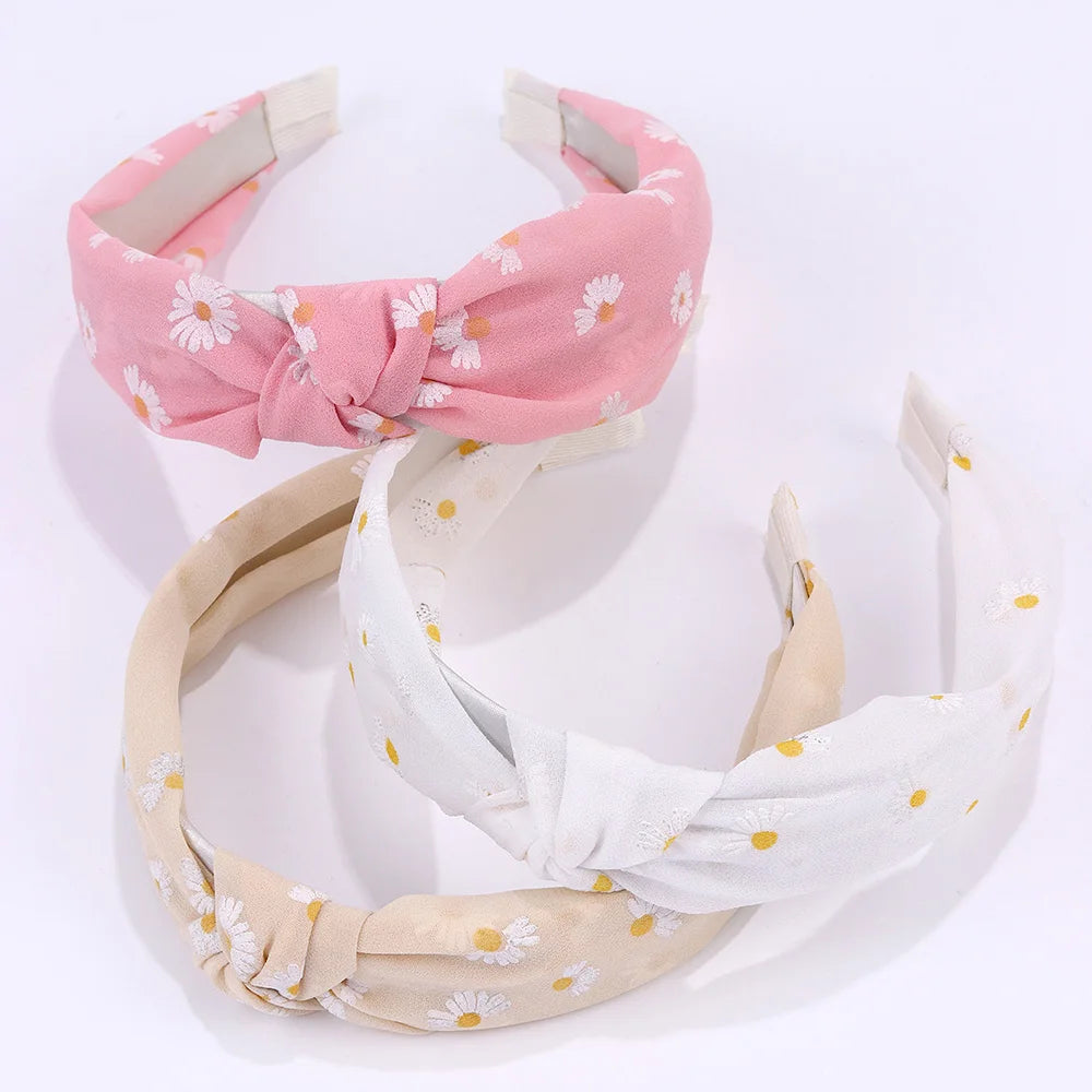 Daisy Pattern Headband Set 3 Pcs | Wovetsa