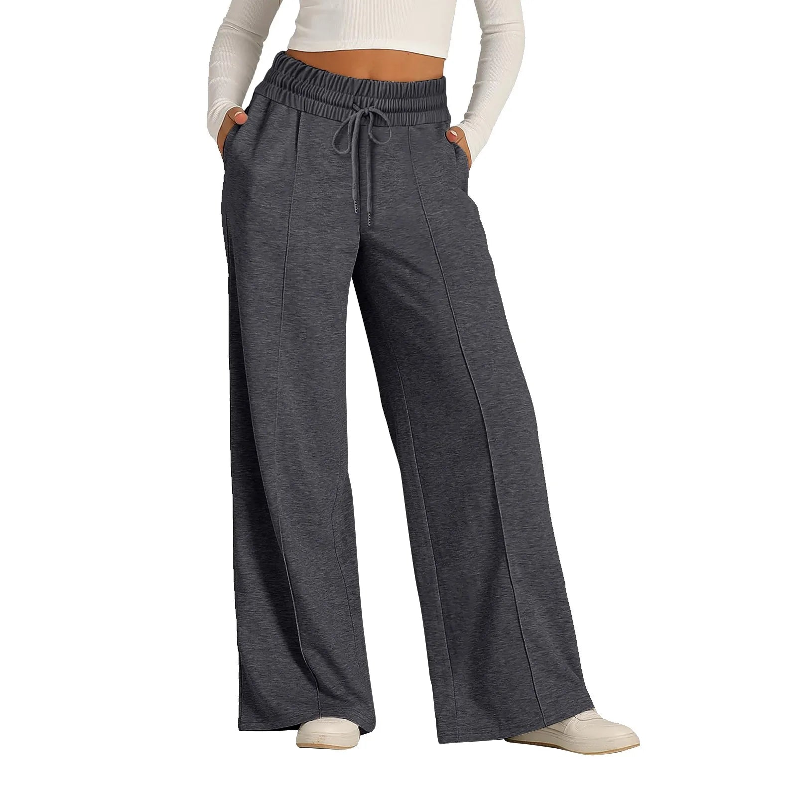 Straight Wide-Leg Jogger Pants | Wovetsa
