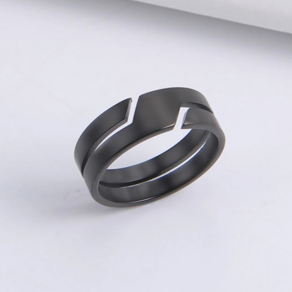 Stainless Steel Minimalist Band Ring | Wovetsa