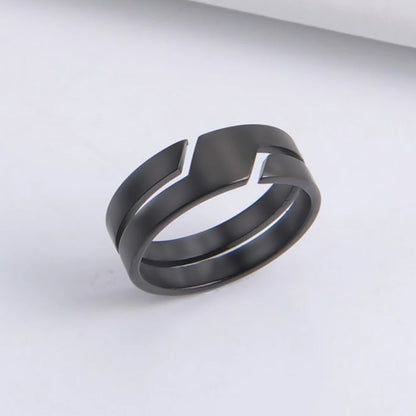 Stainless Steel Minimalist Band Ring | Wovetsa
