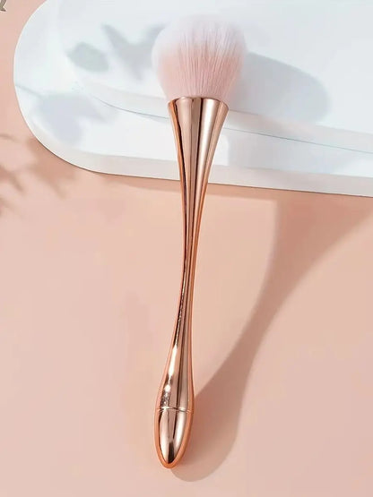 Rose Gold Fan Makeup Brush | Wovetsa