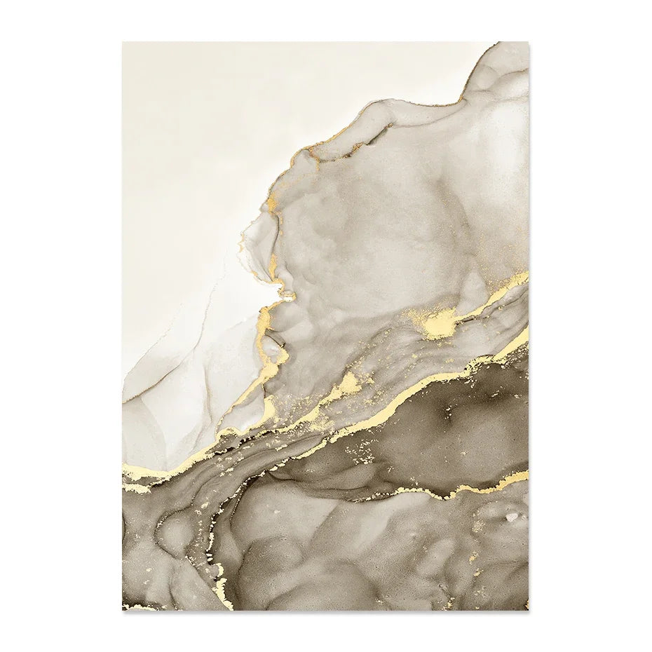 Minimalist Marble Beige Abstract Canvas Wall Art Set of 3 | Wovetsa