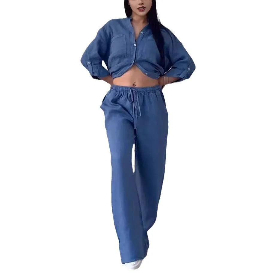 Women's Cotton Linen 2-Piece Set | Wovetsa