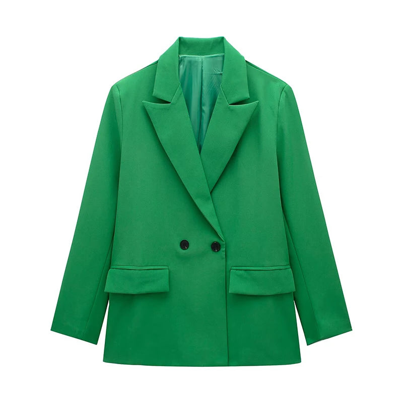Double Breasted Blazer with Pockets | Wovetsa