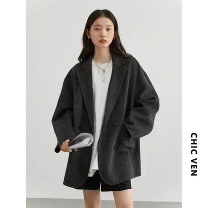 Wool Blend Oversized Coat | Wovetsa