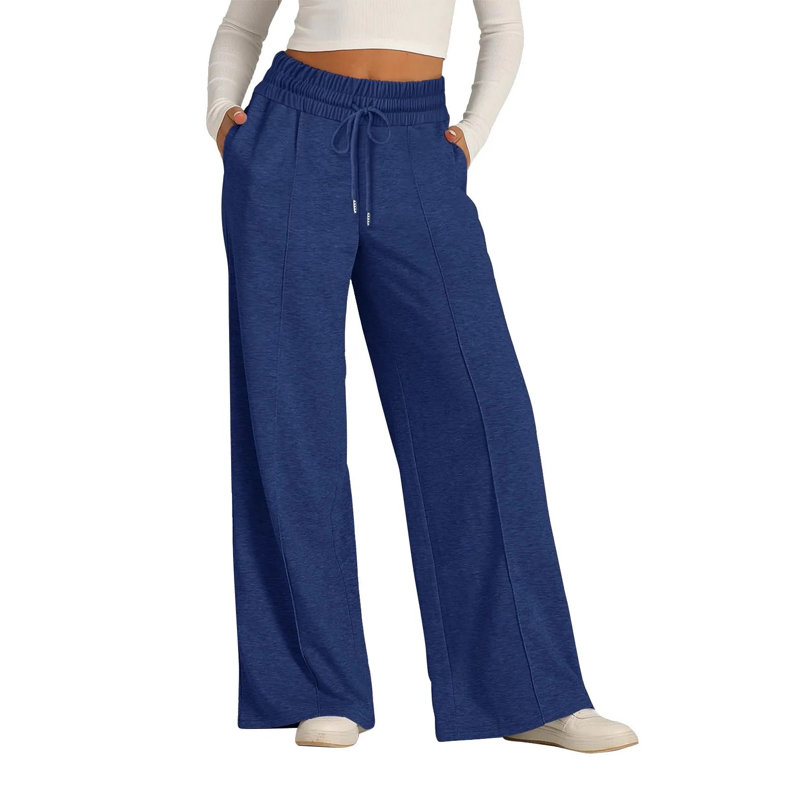 Straight Wide-Leg Jogger Pants | Wovetsa