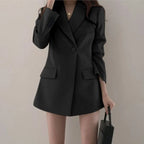 Casual Long Sleeve Suit Jacket Blazer Office Lady Spring Autumn Fashion Elegant Solid Outerwear Coat For Women 2023 Female