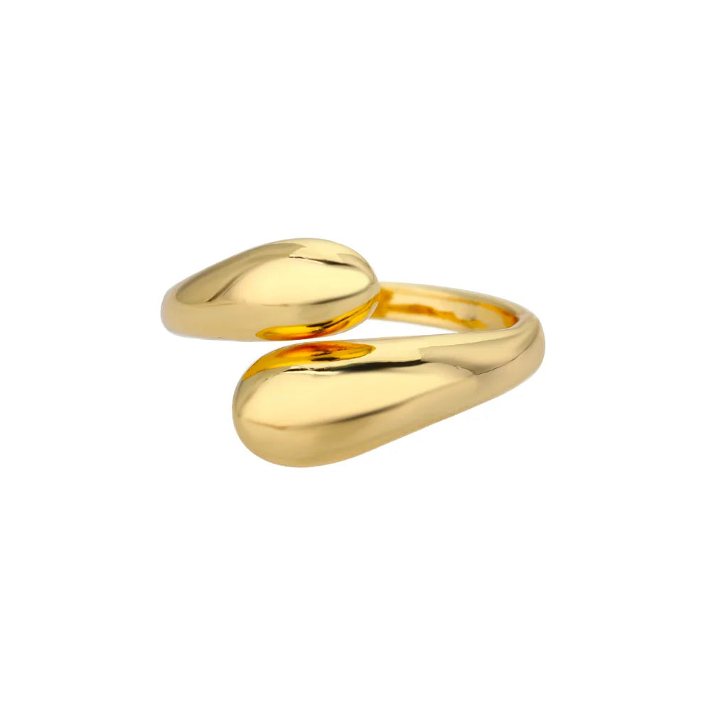 Gold-Tone Stainless Steel Cocktail Ring | Wovetsa
